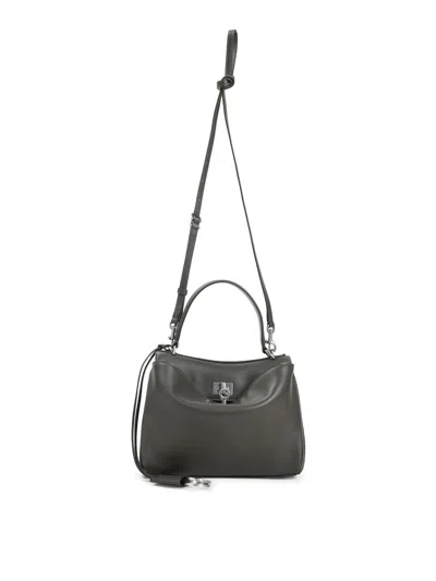 Balenciaga Ganni Shimmery Foil Denim Mini Dress In Brown