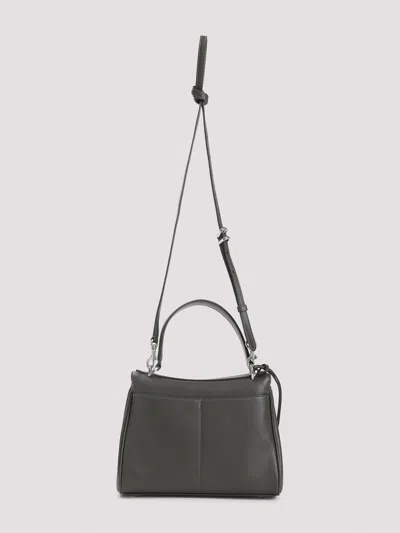 Balenciaga Ganni Shimmery Foil Denim Mini Dress In Brown