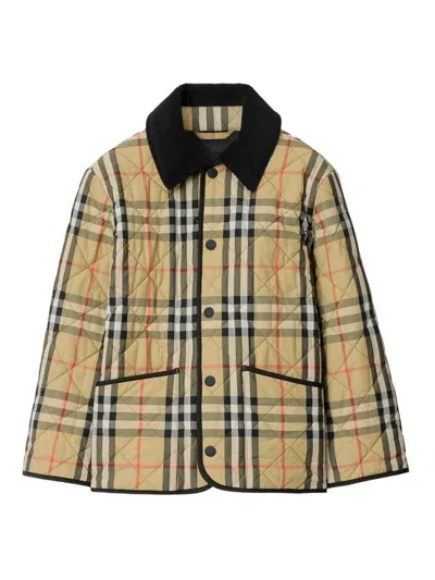 Burberry Check Quilted Nylon Barn Milo Jacket In Neutral