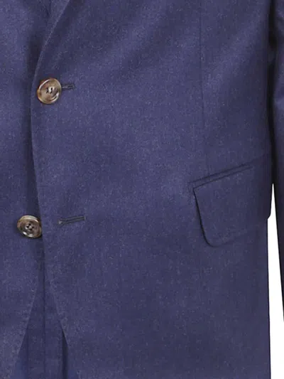 Brunello Cucinelli Wool Complete With Two Buttons Closure In Blue