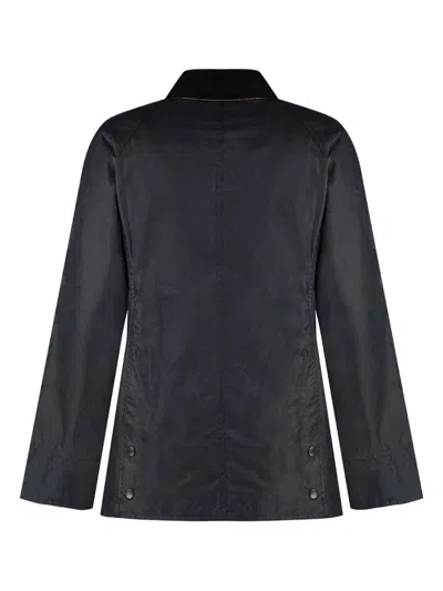 Barbour Collared Button-up Corduroy Jacket In Blue