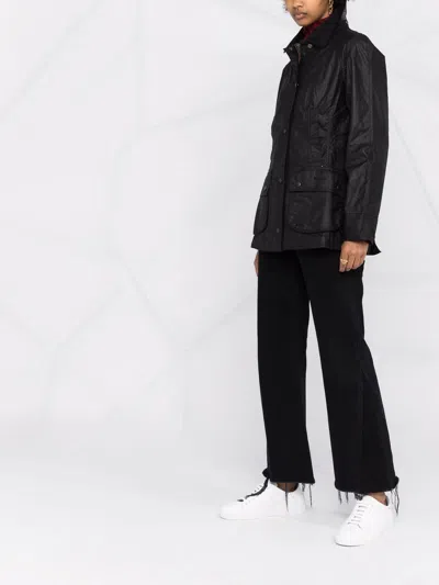 Barbour Jacket With Buttons In Blue