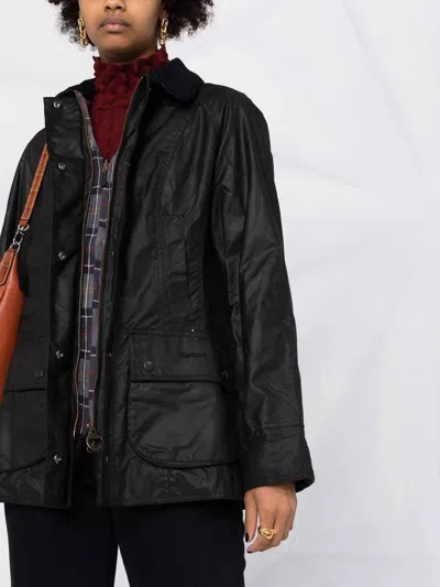 Barbour Jacket With Buttons In Blue