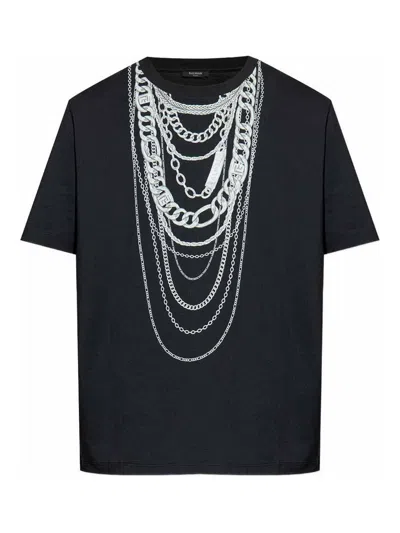 Balmain Printed T-shirt In Black