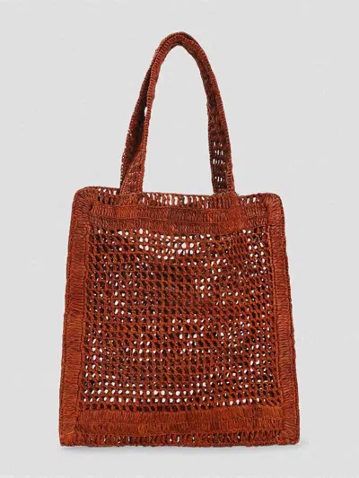 Chloé X Made For A Woman Summer Banana Small Raffia Tote Bag In Brown