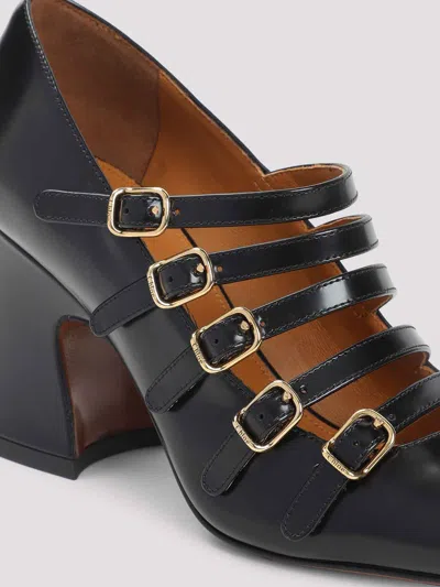 Chloé Chloe Women Black Leather Janis Pumps In Black