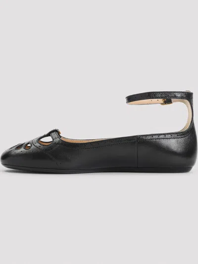Chloé Black Misty Ballerinas In Black