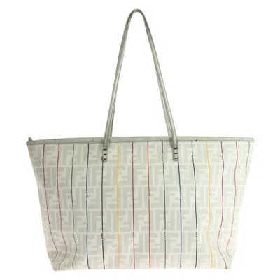 Pre-owned Fendi Zucca Multi-color White Zucca Shoulder Bag Tote Bag ()