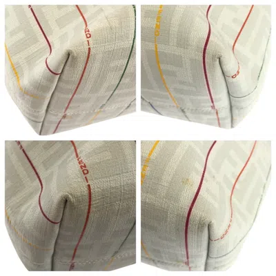 Pre-owned Fendi Zucca Multi-color White Zucca Shoulder Bag Tote Bag ()
