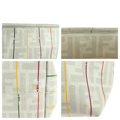 Pre-owned Fendi Zucca Multi-color White Zucca Shoulder Bag Tote Bag ()