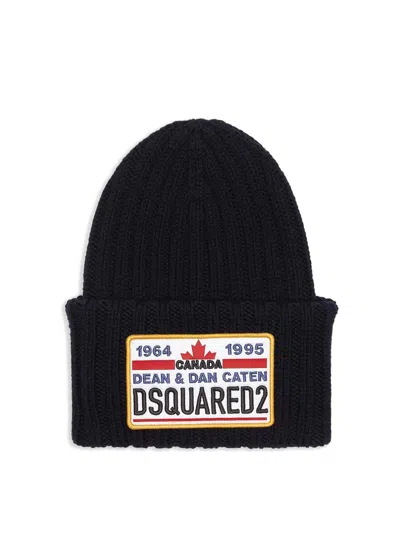 Dsquared2 Ribbed Cap In Black