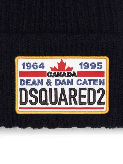 Dsquared2 Ribbed Cap In Black