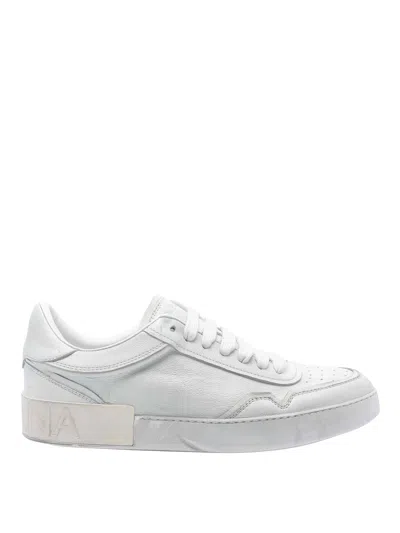 Dolce & Gabbana Vintage White Portofino Sneakers In White