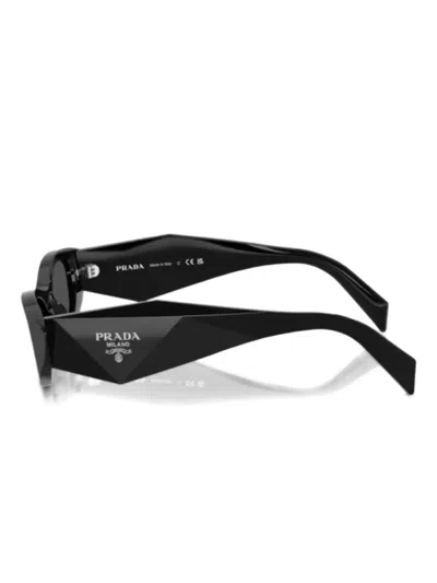 Prada Geometric-frame Sunglasses In Black