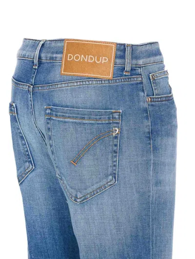 Dondup Trousers Loose Fit Rolled Cuffs In Blue
