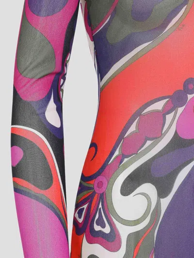 Pucci Orchid Print Dress In Purple