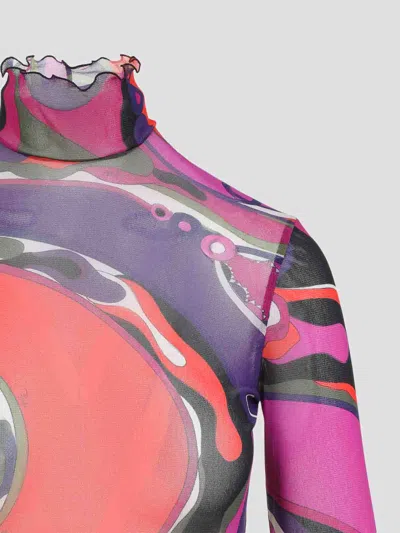 Pucci Orchid Print Dress In Purple