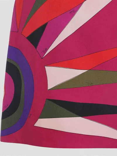 Pucci High Waist Mini Skirt With Graphic Print In Multi