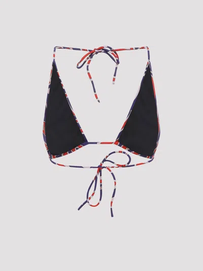 Pucci Triangle Top Adjustable Strap Bikini Set In Multi