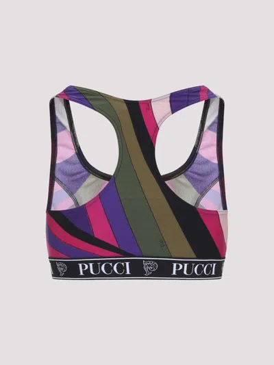 Pucci Abstract-print Sporty Bra In Multi