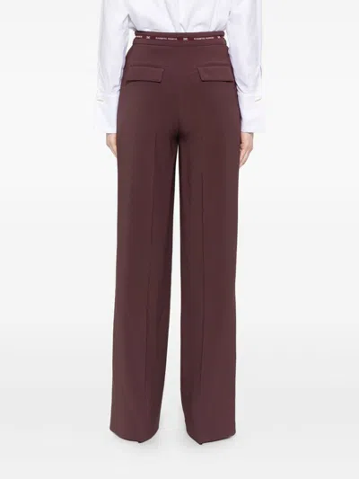 Elisabetta Franchi Pantalón Casual - Rojo Oscuro In Burgundy
