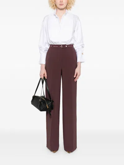Elisabetta Franchi Pantalón Casual - Rojo Oscuro In Burgundy