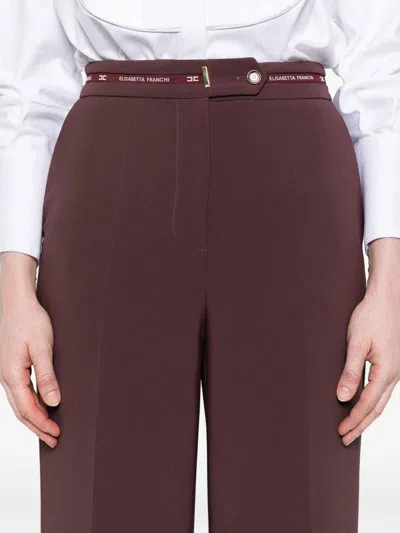 Elisabetta Franchi Pantalón Casual - Rojo Oscuro In Burgundy