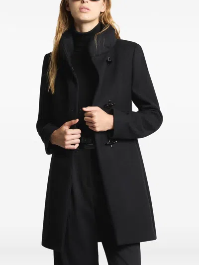 Fay Virginia 3 Hooks Coat In Black
