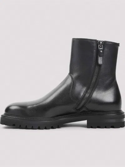 Giorgio Armani Ankle-length Monobloc Rubber Outsole Boots In Black
