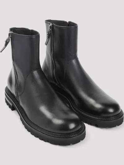 Giorgio Armani Ankle-length Monobloc Rubber Outsole Boots In Black