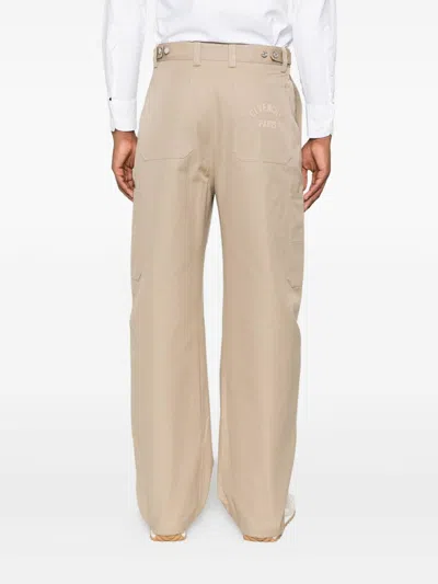 Givenchy High-waisted Wide-leg Trousers With Side Pockets In Brown