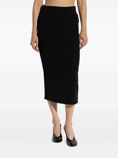 Givenchy Tailored High-waisted Midi Skirt With Back Pleats In Black