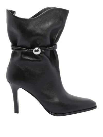 Isabel Marant Lolya Leather Boots In Black