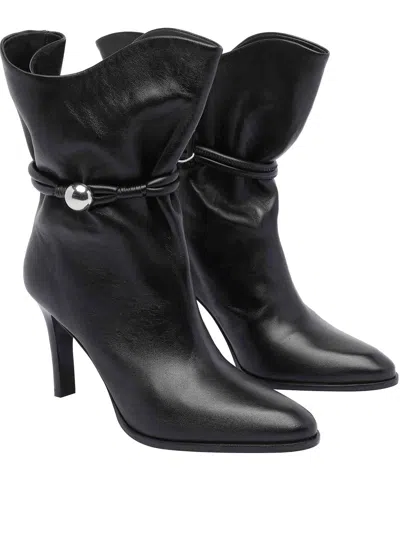 Isabel Marant Lolya Leather Boots In Black