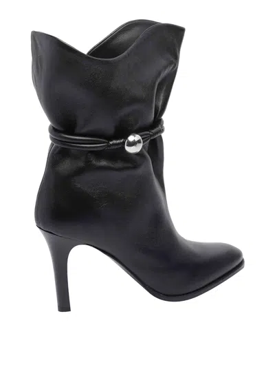 Isabel Marant Lolya Leather Boots In Black