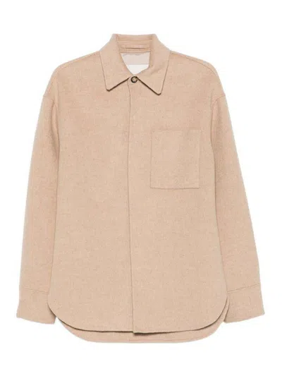 Jw Anderson Buttoned Patch-pocket Jacket In Neutral