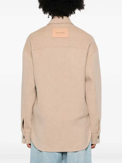 Jw Anderson Buttoned Patch-pocket Jacket In Neutral