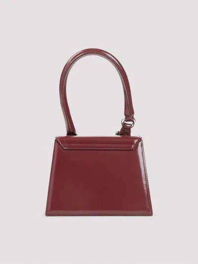 Jacquemus Womens Burgundy Medium Chiquito Buckle Leather Top-handle Bag In Brown