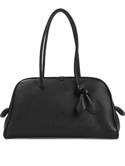 Jacquemus Le Petit Turismo Grain Leather Bag In Black