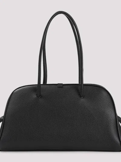 Jacquemus Le Petit Turismo Grain Leather Bag In Black