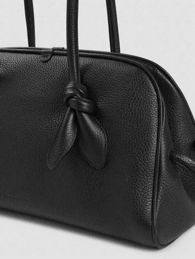 Jacquemus Le Petit Turismo Grain Leather Bag In Black