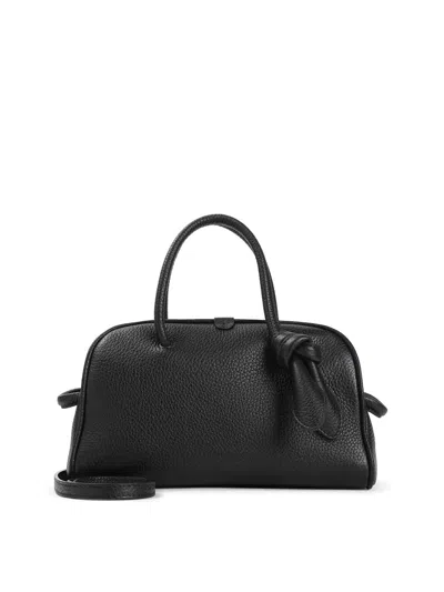 Jacquemus Le Petit Turismo Grain Leather Bag In Black