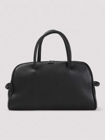 Jacquemus Le Petit Turismo Grain Leather Bag In Black