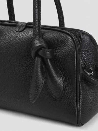 Jacquemus Le Petit Turismo Grain Leather Bag In Black