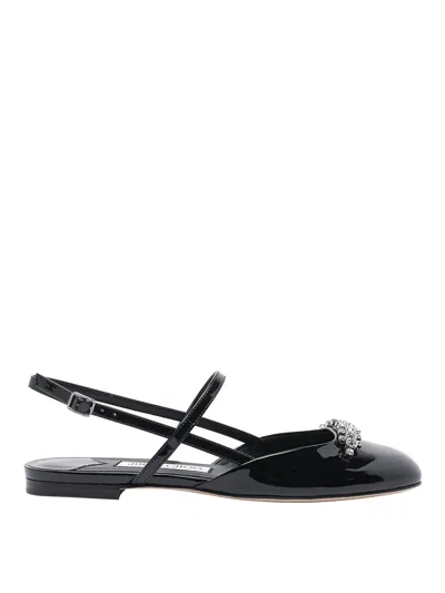 Jimmy Choo 'belinda Sb Flat' Leather Ballet Flats In Black