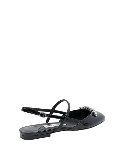 Jimmy Choo 'belinda Sb Flat' Leather Ballet Flats In Black