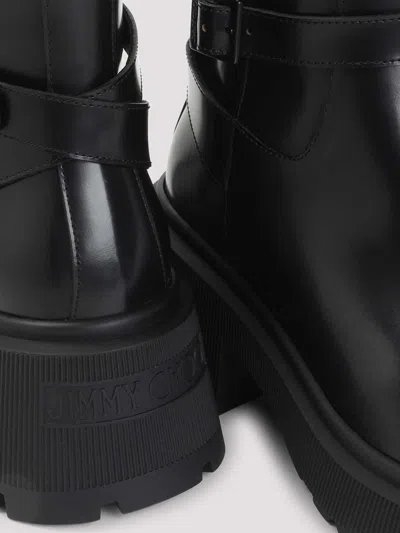 Jimmy Choo 'flat Chunky Sole Ankle Boots' In Black