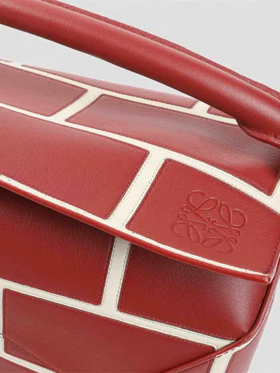 Loewe Large Brick Puzzle Edge Shoulder Bag In Red