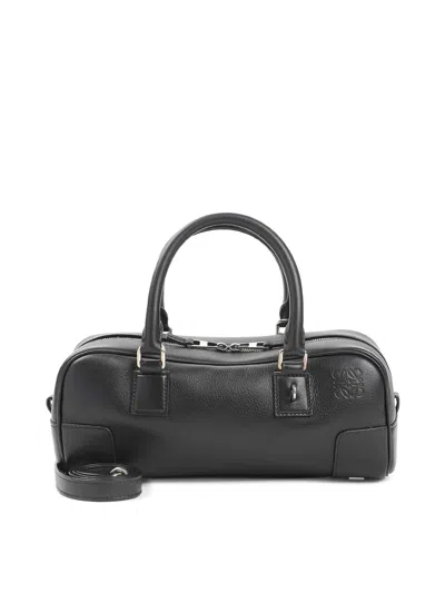 Loewe Amazona 23 Cropped Bag In Calfskin Nappa In Black
