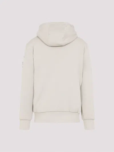 Moose Knuckles Regular Fit Drawstring Hoodie With Zip Closure In Neutral